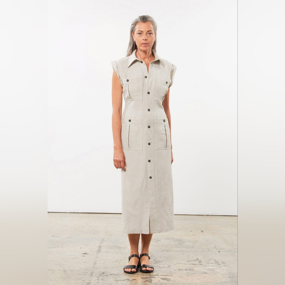 NWT Mara Hoffman Analia Dress in Beige (Sz 10)